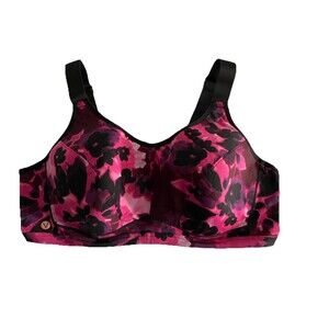LIVI Lane Bryant Sports Bra 44DD HOT PINK Underwire Max Support Active